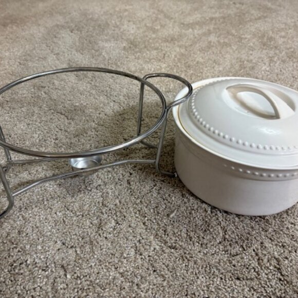 Everything Kitchen Professional Grade 9x9" Round Baking Dish/Stand & Warmer - Picture 2 of 3